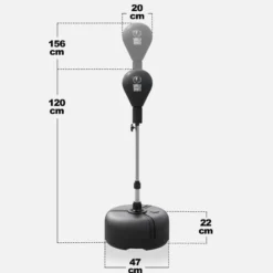 Gorilla Sports Punchingball höhenverstellbar Schwarz Discount