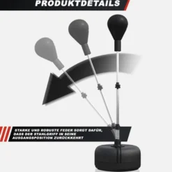 Gorilla Sports Punchingball höhenverstellbar Schwarz Discount