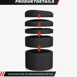 Gorilla Sports Rückenstrecker Set verstellbar Schwarz