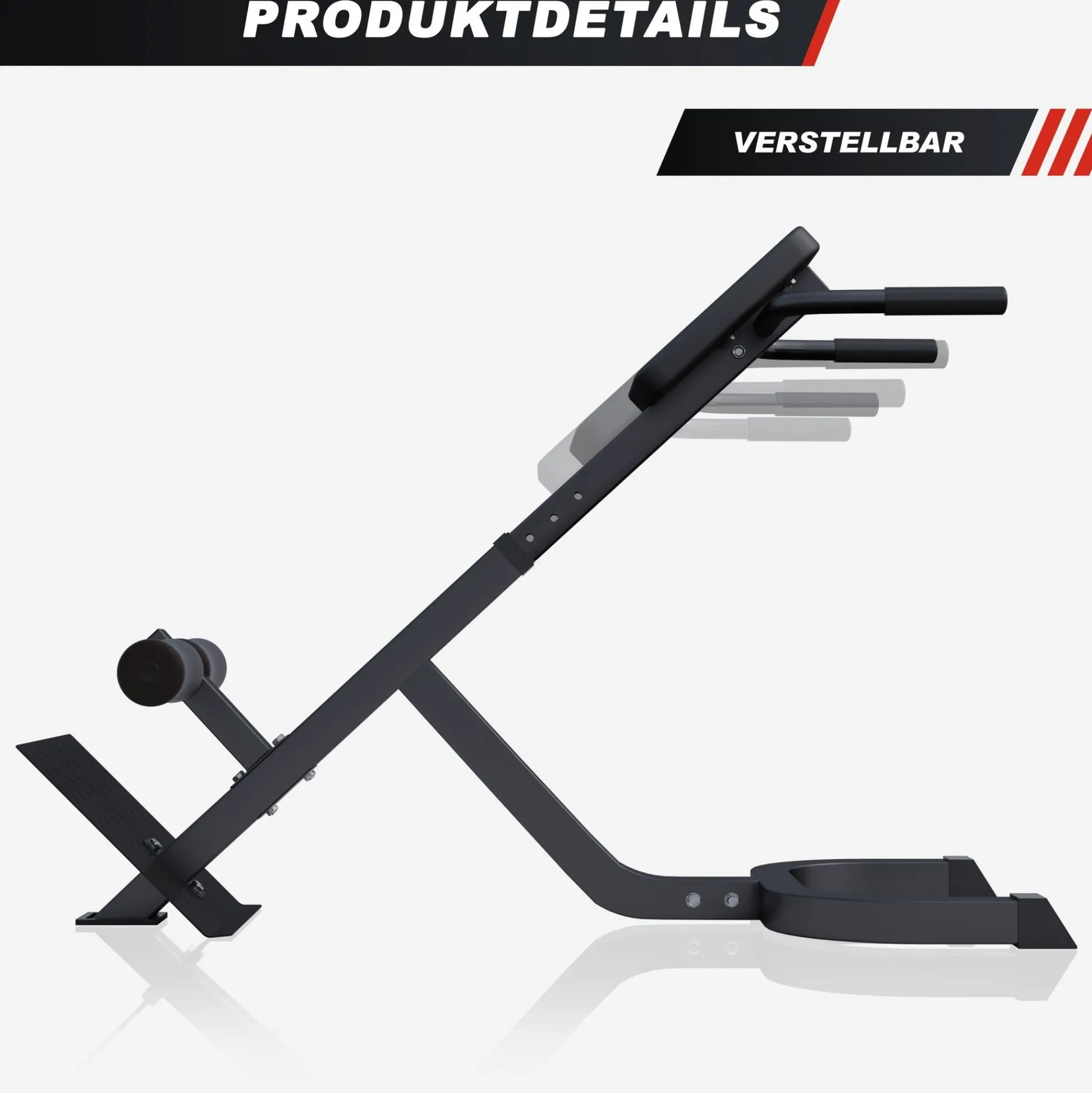 Gorilla Sports Rückenstrecker verstellbar Schwarz