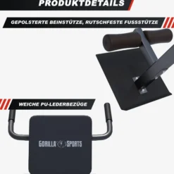 Gorilla Sports Rückenstrecker verstellbar Schwarz