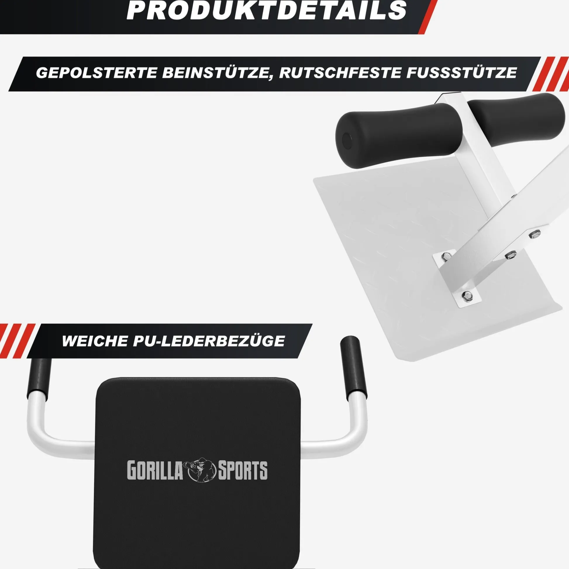 Gorilla Sports Rückenstrecker verstellbar Schwarz