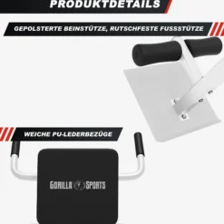 Gorilla Sports Rückenstrecker verstellbar Weiss New