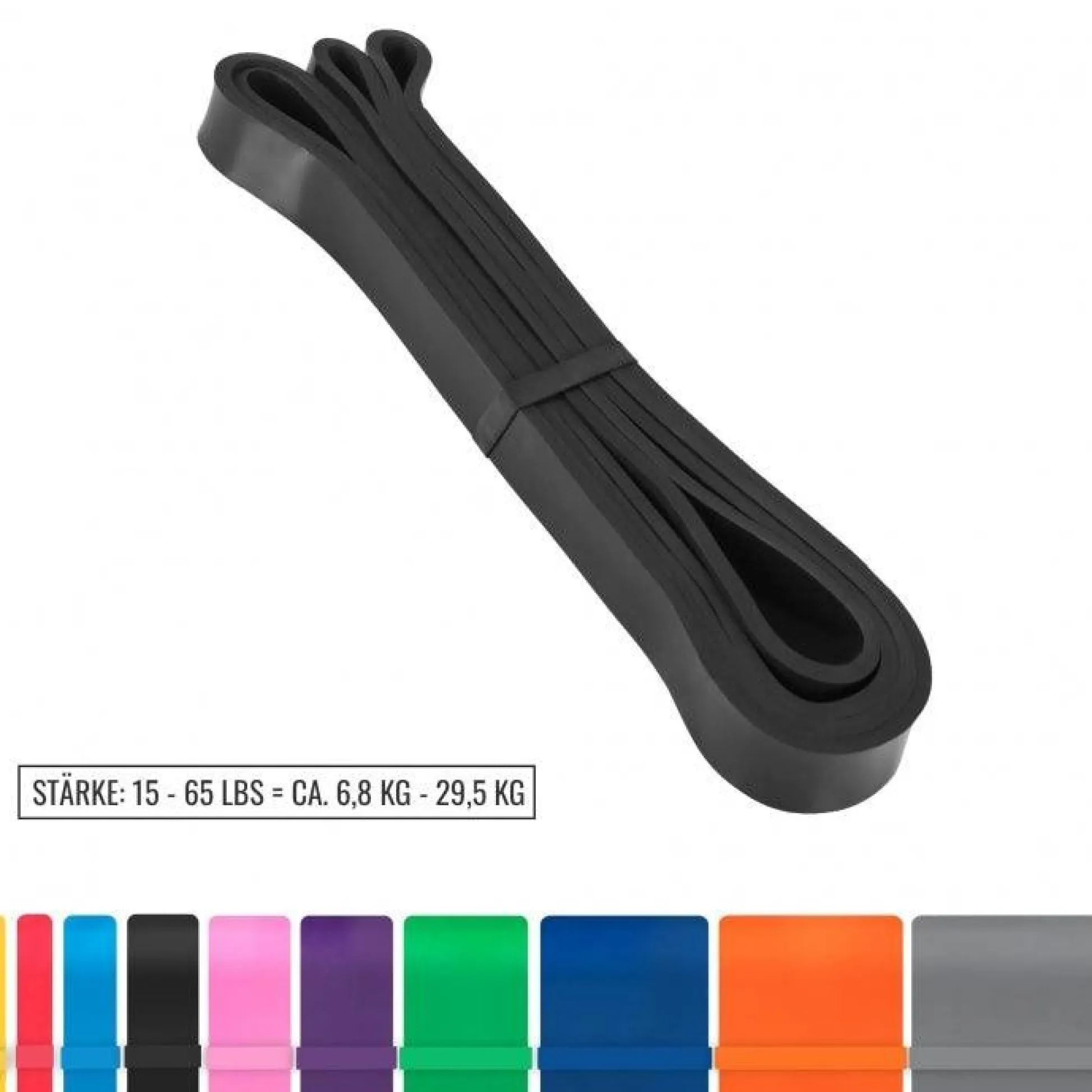 Gorilla Sports Resistance Band aus Latex 1 - 91 kg Orange Sale