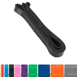 Gorilla Sports Resistance Band aus Latex 1 - 91 kg Schwarz Clearance