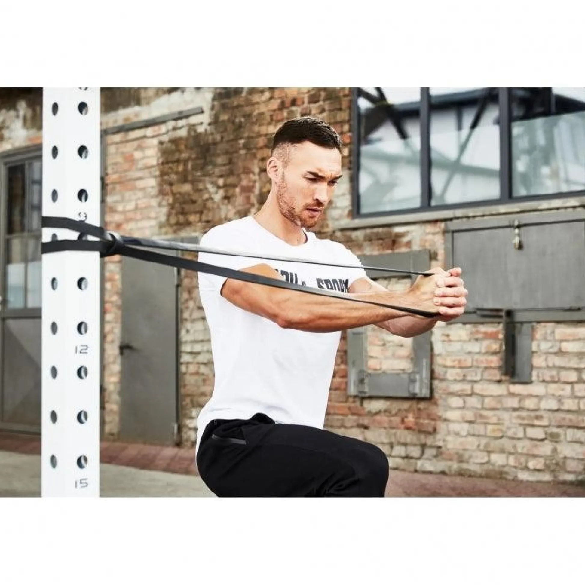 Gorilla Sports Resistance Band aus Latex 1 - 91 kg Gelb
