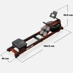 Gorilla Sports Rudergerät aus Holz mit Wasserwiderstand, klappbar Holz / Schwarz Clearance