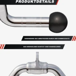 Gorilla Sports Rudergriff breit Silber Online