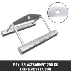 Gorilla Sports Rudergriff V-Griff breit Silber