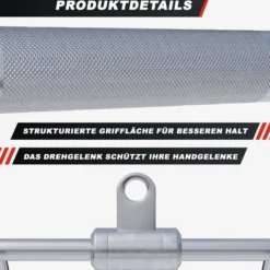 Gorilla Sports Rudergriff V-Griff breit inkl, Drehgelenk Silber Online