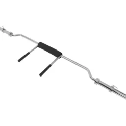 Gorilla Sports Safety Squat Bar gepolstert 220 cm Olympia Silber New