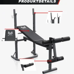 Gyronetics Schrägbank E-Series mit Ablage inkl, Beinstrecker Schwarz Clearance