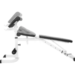 Gorilla Sports Schrägbank mit separater Ablage inkl, Langhantel Set 100 kg Schwarz New