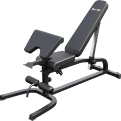 Gorilla Sports Schrägbank verstellbar inkl, Beinstrecker und Curlpult Schwarz Online