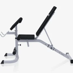 Gorilla Sports Schrägbank verstellbar inkl, Curltisch Weiss Discount