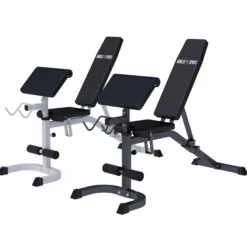 Gorilla Sports Schrägbank verstellbar inkl, Curltisch Weiss Discount