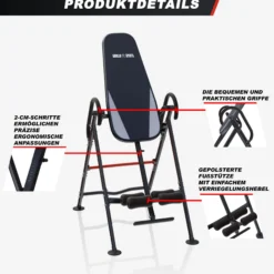 Gorilla Sports Schwerkrafttrainer höhenverstellbar Schwarz / Grau / Rot Online