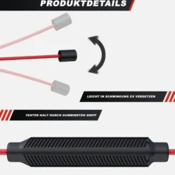 Gorilla Sports Schwingstab flexibel 160 cm Schwarz / Rot Discount