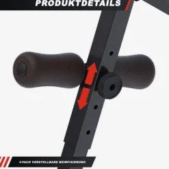Gorilla Sports Sit Up Bank verstellbar Schwarz Hot