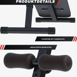Gorilla Sports Sit Up Bank verstellbar Schwarz Hot