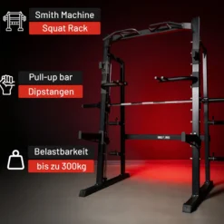 Gorilla Sports Smith Machine Half Rack Schwarz Outlet