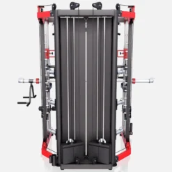 Gorilla Sports Smith Machine mit Steckgewichten Schwarz / Rot Hot