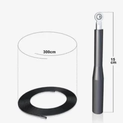 Gorilla Sports Springseil mit geriffelten Griffflächen 300 cm verstellbar Schwarz Outlet