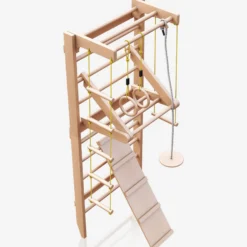 Physionics Sprossenwand Set Natur Holz Discount