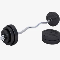 Gorilla Sports Squat Rack Hantelständer Set inkl, Curlset Kunststoff 35 kg Schwarz / Silber Online