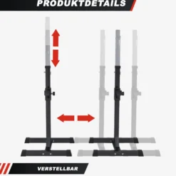 Gorilla Sports Squat Rack Hantelständer Set inkl, Curlset Kunststoff 35 kg Schwarz / Silber Online