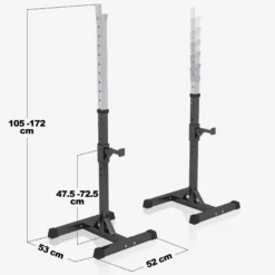 Gorilla Sports Squat Rack Hantelständer Set inkl, Curlset Kunststoff 35 kg Schwarz / Silber Online