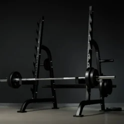Gorilla Sports Squat Rack inkl, Safety Ablagen Schwarz Sale