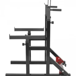 Gorilla Sports Squat Rack verstellbar in Höhe und Breite inkl, Langhantel Set Kunststoff 40 kg Schwarz / Silber / Rot New