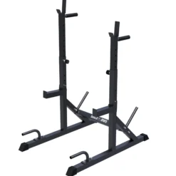 Gorilla Sports Squat Rack verstellbar in Höhe und Breite Schwarz New