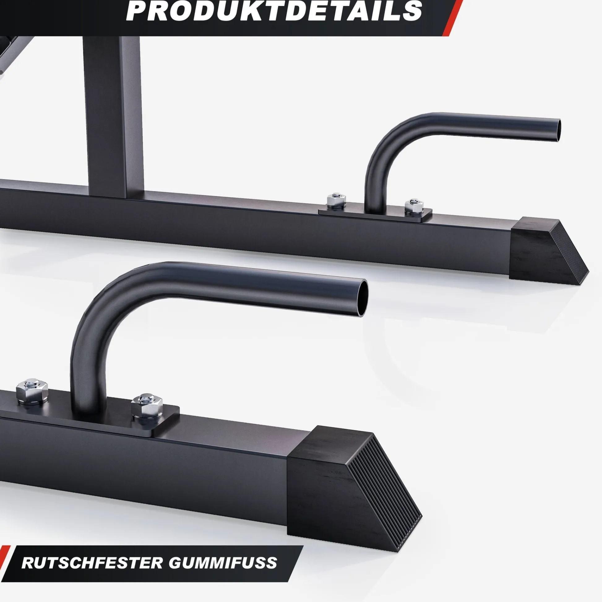 Gorilla Sports Squat Rack verstellbar in Höhe und Breite Schwarz New