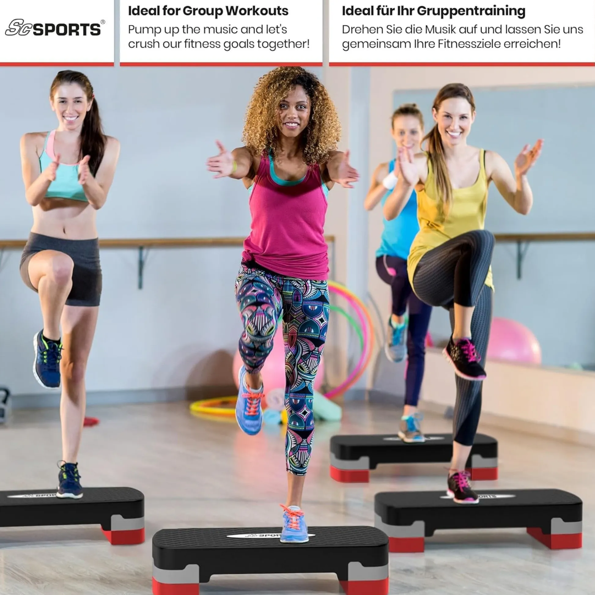 ScSports Steppbrett höhenverstellbar Schwarz Outlet