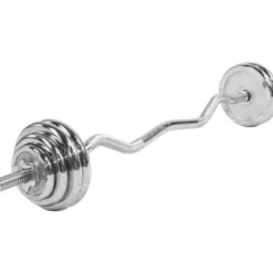 Gorilla Sports SZ-Curlset Chrom 35 kg mit Sternverschlüssen Silber Sale