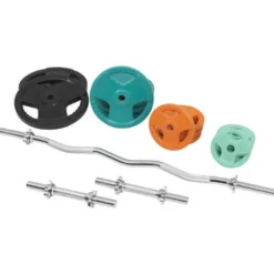 Gorilla Sports SZ-Curlset Gummi Gripper 70 kg mit Verschlüssen Verschieden Online