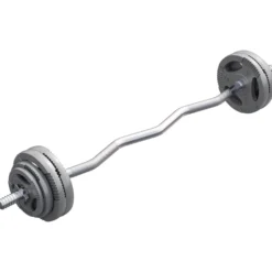 Gorilla Sports SZ-Curlset Gusseisen Gripper 35 kg mit Sternverschlüssen Silber Discount