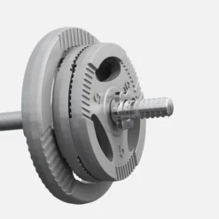 Gorilla Sports SZ-Curlset Gusseisen Gripper 70 kg mit Sternverschlüssen Silber Discount