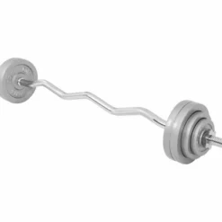 Gorilla Sports SZ-Curlset Gusseisen 35 kg mit Verschlüssen Silber Outlet