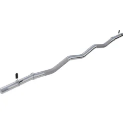 Gorilla Sports SZ-Hantelstange 120 cm mit Federverschlüssen Silber
