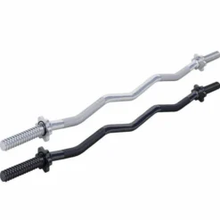 Gorilla Sports SZ-Hantelstange 120 cm mit Sternverschlüssen Silber Clearance