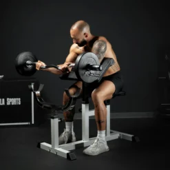 Gorilla Sports SZ-Hantelstange Olympia 120 cm mit Verschlüssen Silber