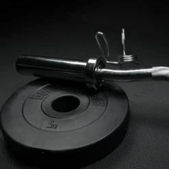 Gorilla Sports SZ-Hantelstange Olympia 120 cm mit Verschlüssen Silber