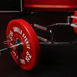 Gorilla Sports Trap Bar mit Verschlüssen Silber Outlet