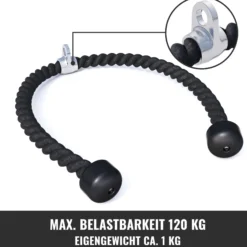 Gorilla Sports Trizepsseil Nylon inkl, Drehgelenk Schwarz Discount