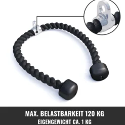 Gorilla Sports Trizepsseil Nylon inkl, Drehgelenk Schwarz Outlet