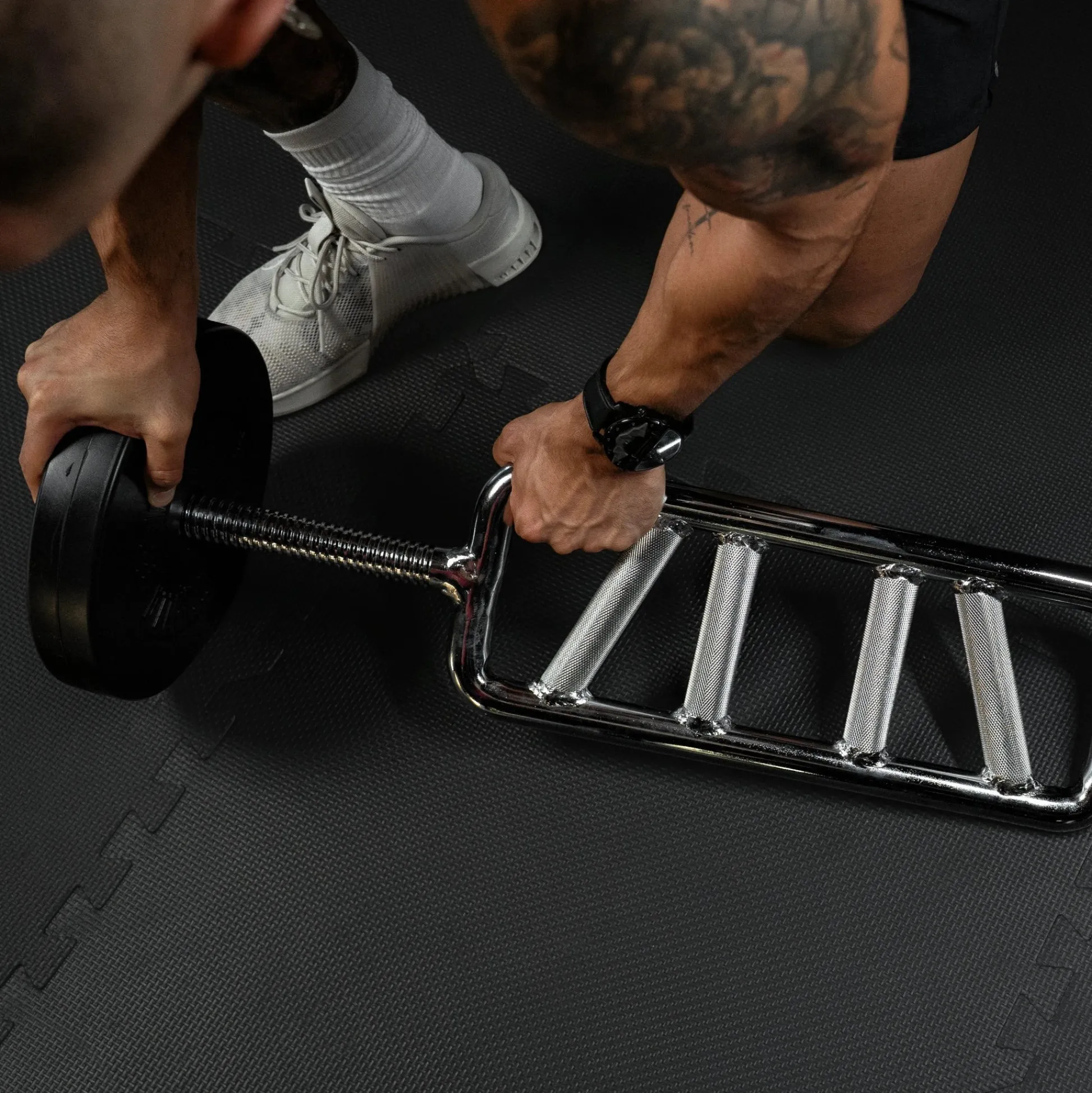 Gorilla Sports Trizepstrainer Diagonal mit Sternverschlüssen Silber Hot