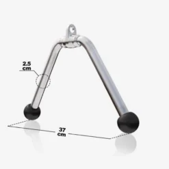 Gorilla Sports Trizeps V-Griff breit inkl, Drehgelenk Silber Hot